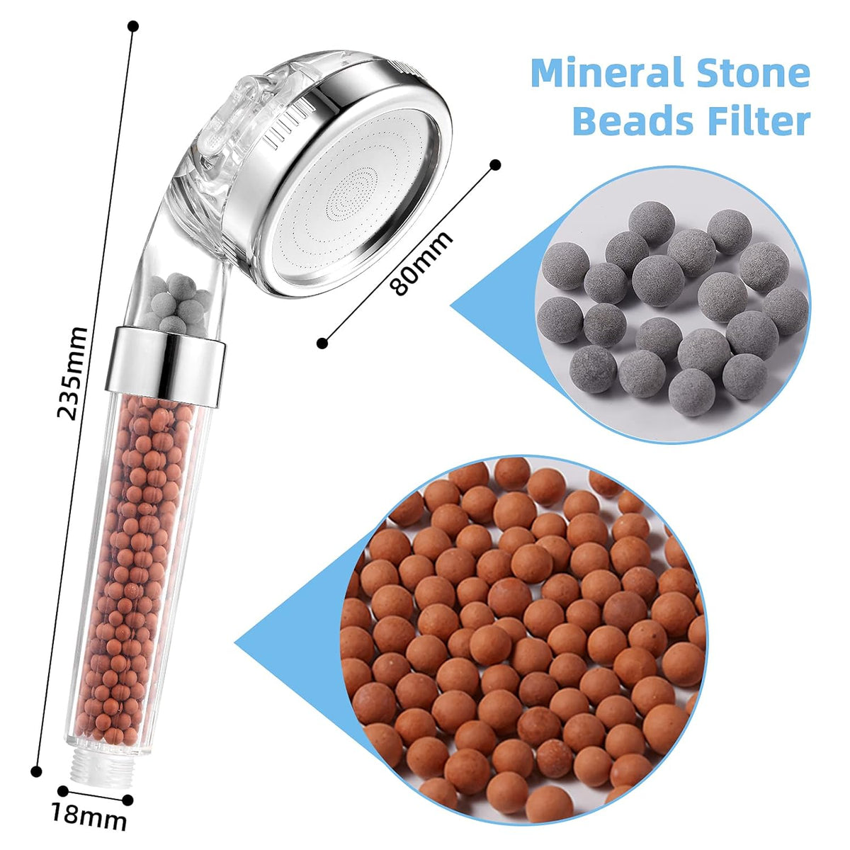 Stone shower head